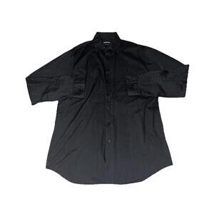 UNLISTED Kenneth Cole Slim Fit 16-16.5 34-35 Sleeve Dress Shirt Black Easy Care